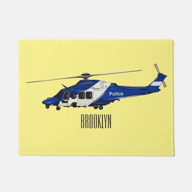Felpudo Ilustracion de personalizado de helicópteros de la (Anverso)
