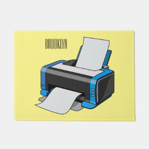 Felpudo Ilustracion de personalizado de impresora