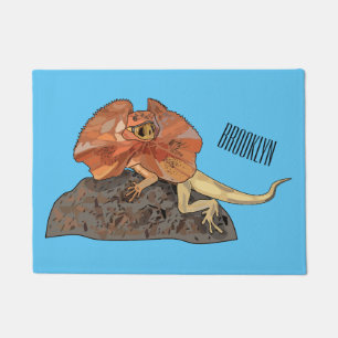 Felpudo Ilustracion de personalizado de lagarto de cuello