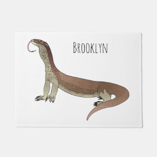 Felpudo Ilustracion de personalizado de lagarto de monitor