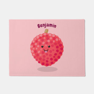 Felpudo Ilustracion de personalizado de linché rosado