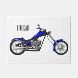 Felpudo Ilustracion de personalizado de motocicleta de hel