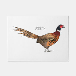 Felpudo Ilustracion de personalizado de pájaro de cuello a