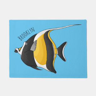 Felpudo Ilustracion de personalizado de peces moro