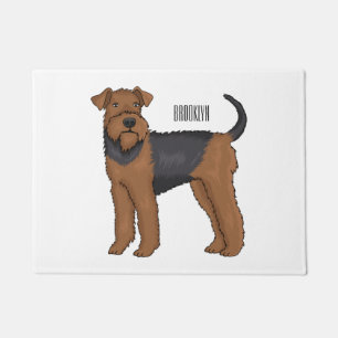 Felpudo Ilustracion de personalizado de perro Airedale ter