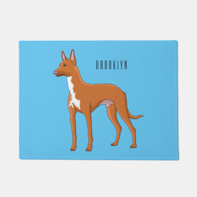Felpudo Ilustracion de personalizado de perro perrito (Anverso)