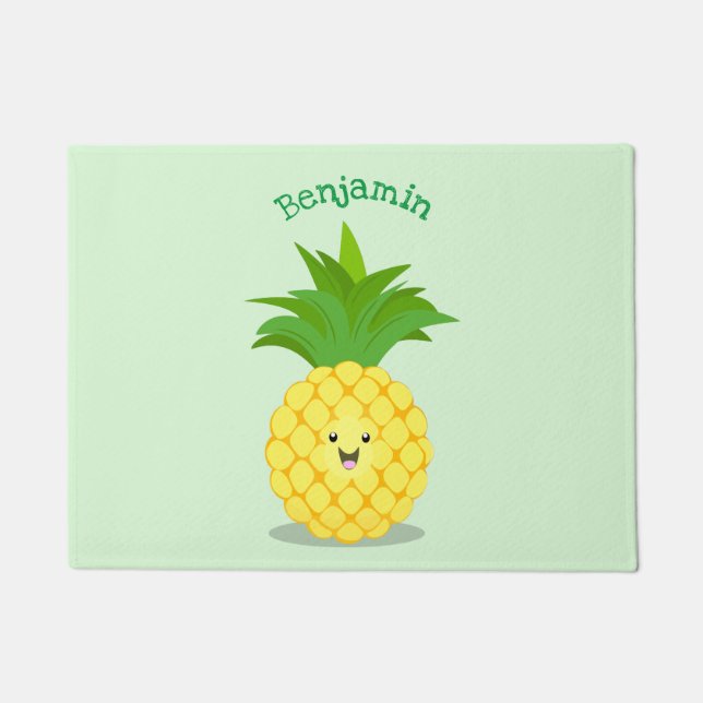 Felpudo Ilustracion de personalizado de piña cuta (Anverso)