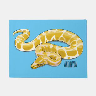 Felpudo Ilustracion de personalizado de pitón birmano