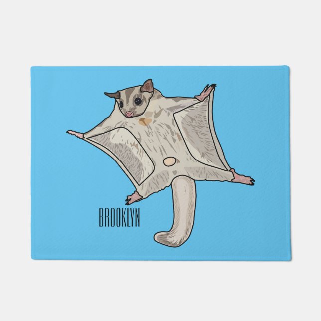 Felpudo Ilustracion de personalizado de planeador de azúca (Anverso)