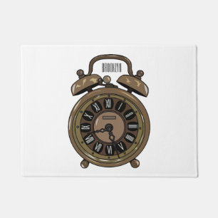 Felpudo Ilustracion de personalizado de reloj de alarma
