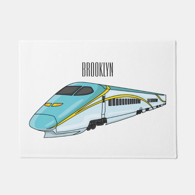 Felpudo Ilustracion de personalizado de trenes de alta vel (Anverso)