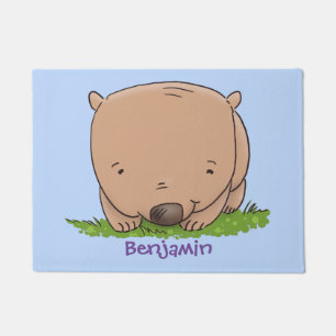 Felpudo Ilustracion de personalizado de wombat para bebé l