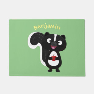 Felpudo Ilustracion de personalizado de zorrillo alegre