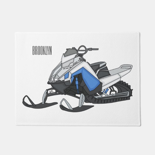 Felpudo Ilustracion de personalizado para motos de nieve (Anverso)