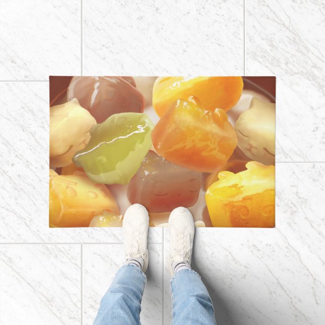 Felpudo Ilustracion de postres Taro Ball (Interior)