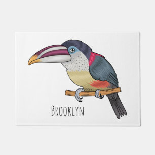 Felpudo Ilustracion del personalizado de aves de Curl cres