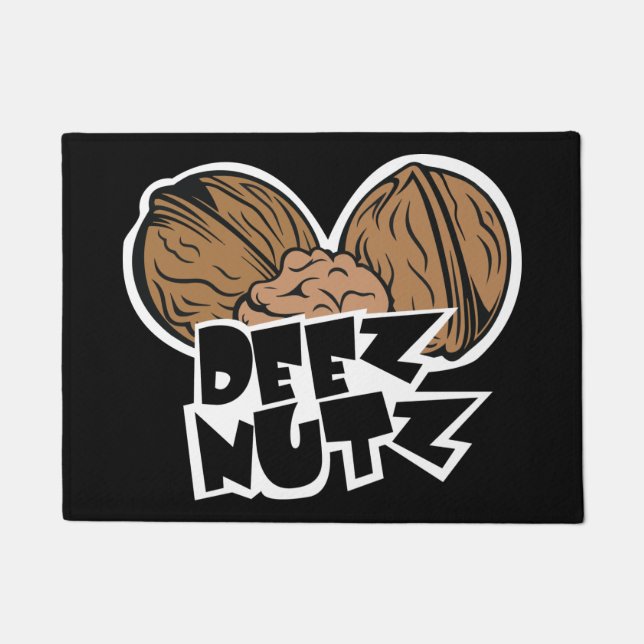 Felpudo Ilustracion divertido de Deez Nutz (Anverso)