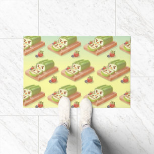 Felpudo Ilustracion Matcha Cake Roll