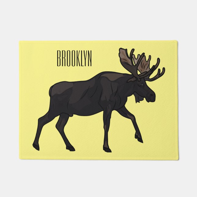 Felpudo Ilustracion Moose personalizado (Anverso)