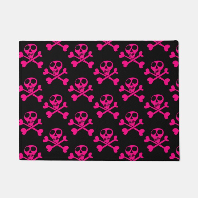 Felpudo Ilustracion Neon Green Skull (Anverso)