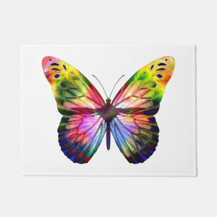 Felpudo Ilustracion Papillon de mariposa colorida