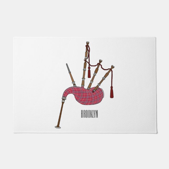 Felpudo Ilustracion personalizado Bagpipes (Anverso)
