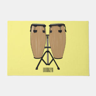 Felpudo Ilustracion personalizado Bongo drum