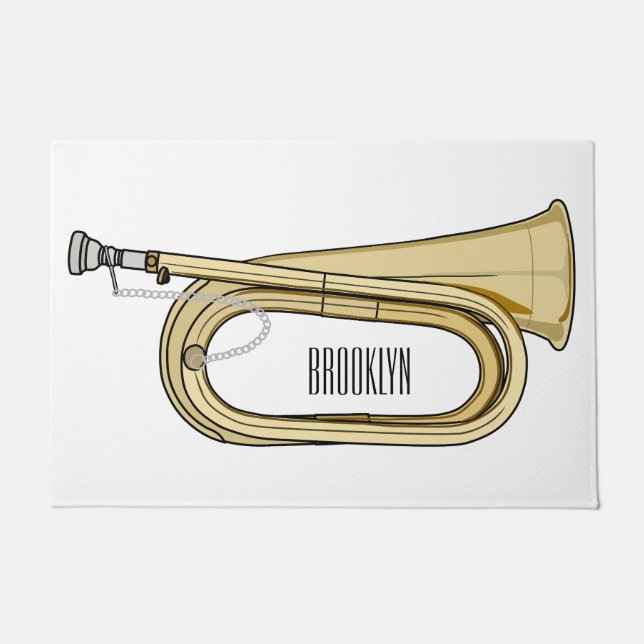 Felpudo Ilustracion personalizado Bugle (Anverso)