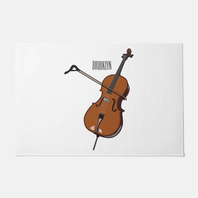 Felpudo Ilustracion personalizado Cello (Anverso)