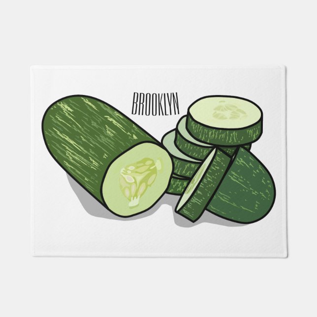 Felpudo Ilustracion personalizado Cucumber (Anverso)