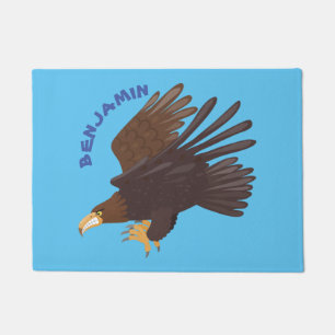 Felpudo Ilustracion personalizado de águila dorada diverti