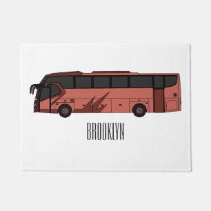 Felpudo Ilustracion personalizado de autobús