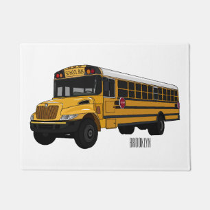 Felpudo Ilustracion personalizado de autobús escolar