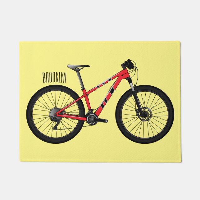 Felpudo Ilustracion personalizado de bicicletas (Anverso)