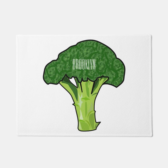 Felpudo Ilustracion personalizado de Broccoli (Anverso)
