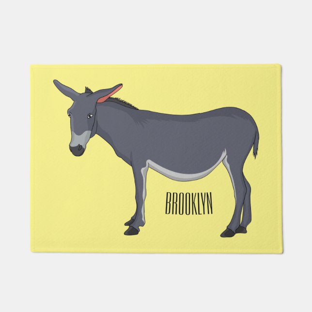 Felpudo Ilustracion personalizado de burro (Anverso)