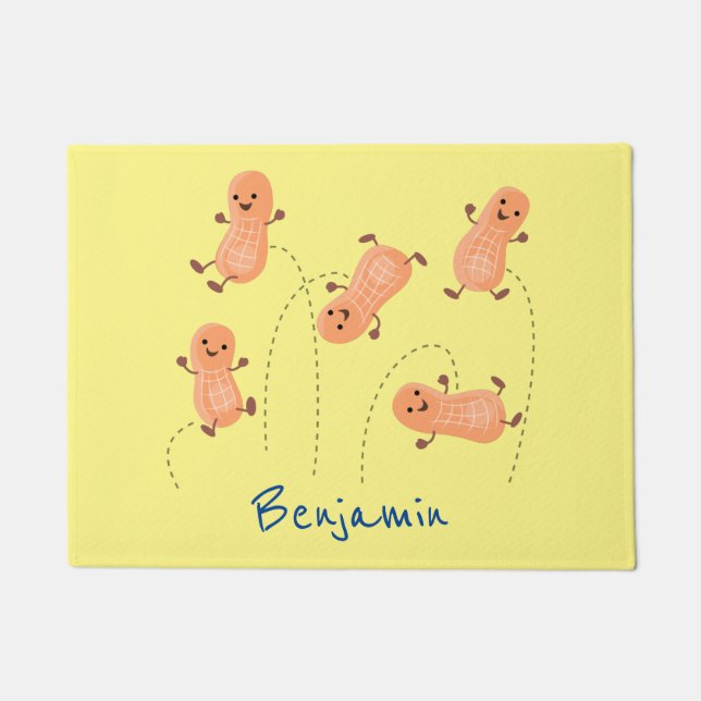 Felpudo Ilustracion personalizado de cacahuetes de puenteo (Anverso)