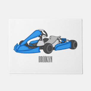 Felpudo Ilustracion personalizado de carreras de Kart