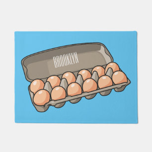 Felpudo Ilustracion personalizado de cartón de huevo