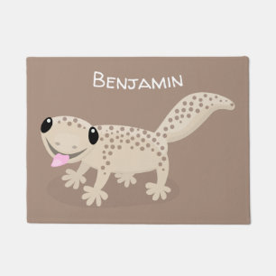 Felpudo Ilustracion personalizado de gecko de color marrón