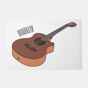 Felpudo Ilustracion personalizado de guitarra acústica