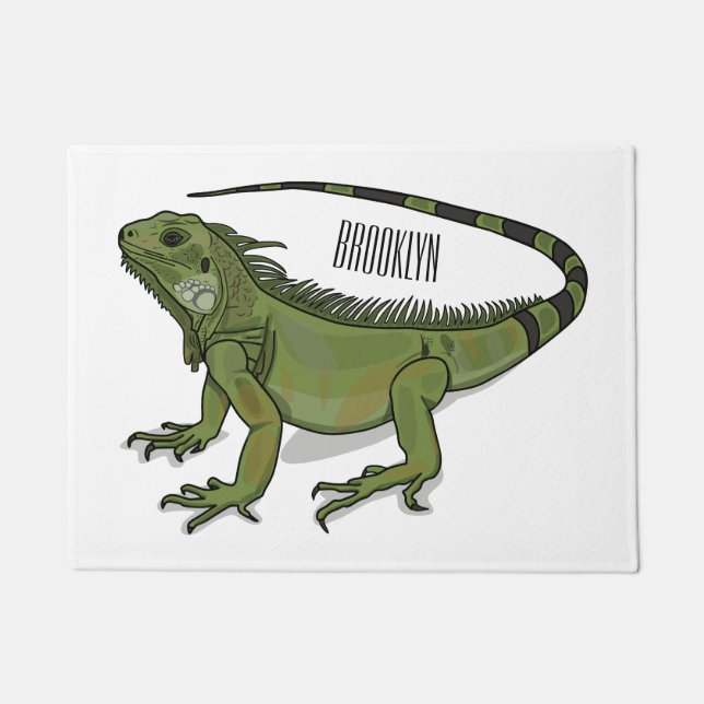Felpudo Ilustracion personalizado de Iguana (Anverso)