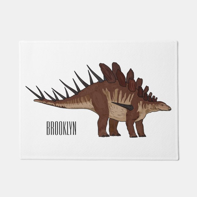 Felpudo Ilustracion personalizado de Kentrosaurus (Anverso)