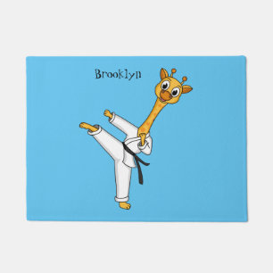 Felpudo Ilustracion personalizado de Kung Fu giraffe