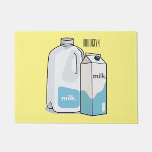 Felpudo Ilustracion personalizado de leche