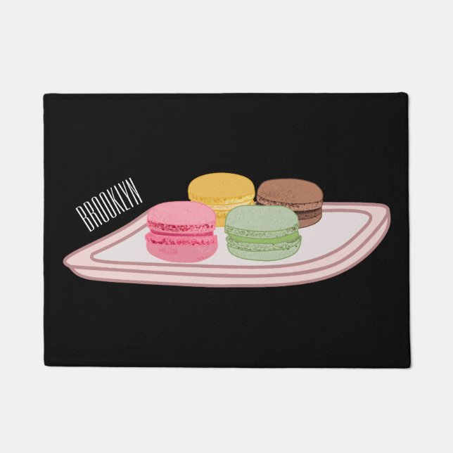 Felpudo Ilustracion personalizado de Macaron (Anverso)