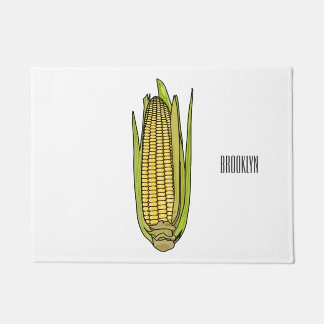 Felpudo Ilustracion personalizado de maíz (Anverso)