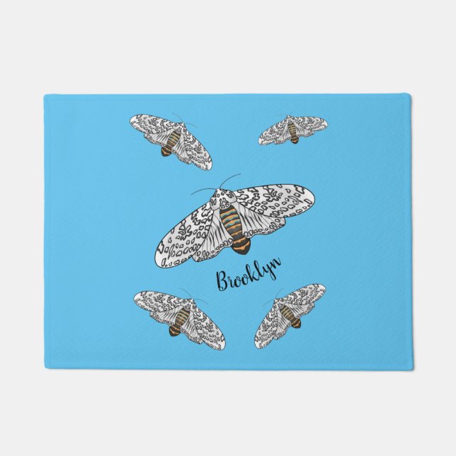 Felpudo Ilustracion personalizado de mariposa leopardo gig (Anverso)