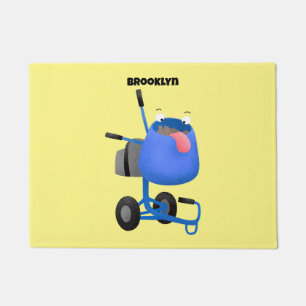 Felpudo Ilustracion personalizado de mezclador de cemento