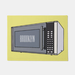 Felpudo Ilustracion personalizado de microondas
